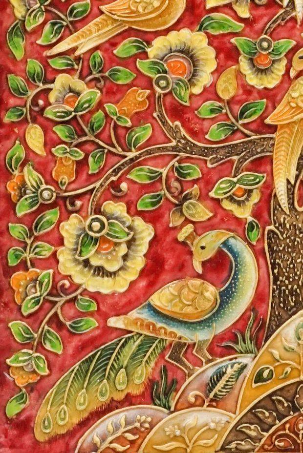 Around the Tree of Life - Crimson ( 14in x 11in )