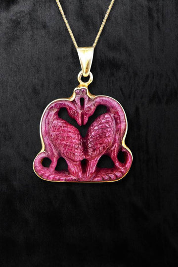 Charming Ruby Swan Pendant