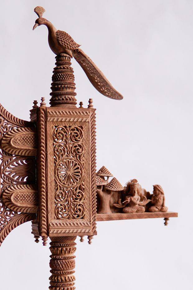 Intricate Rajasthani Sandalwood Fan