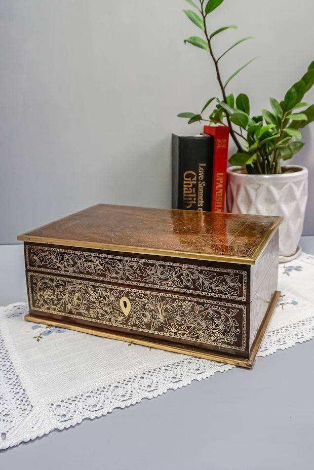 Rajasthani Regal Wooden Box (12" X 8" X 4.5")