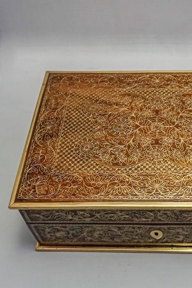 Rajasthani Regal Wooden Box (12" X 8" X 4.5")