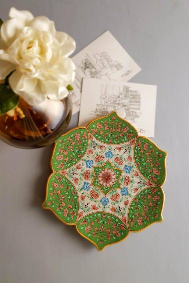 Mughal Marble Decorative Plate