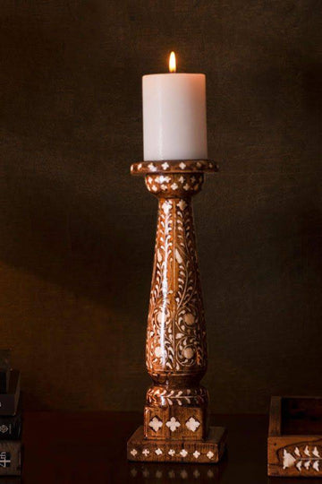 Baroque Taj Mahal Candle Holder (12" x 4" x 4")