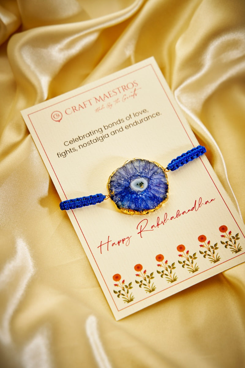 Blue Agate Stone Rakhi