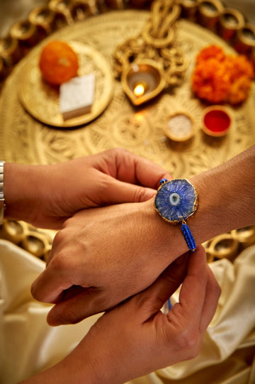 Blue Agate Stone Rakhi