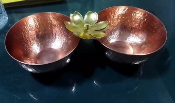 Copper Bowl with Flower
