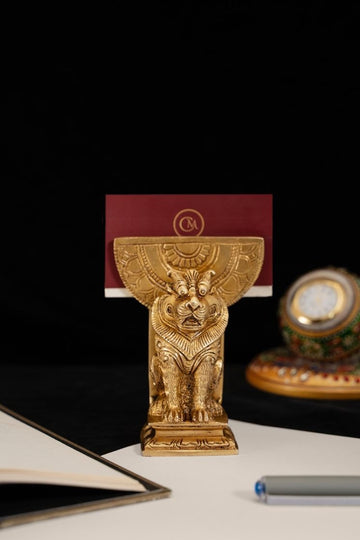 Brass Yaali Card Holder